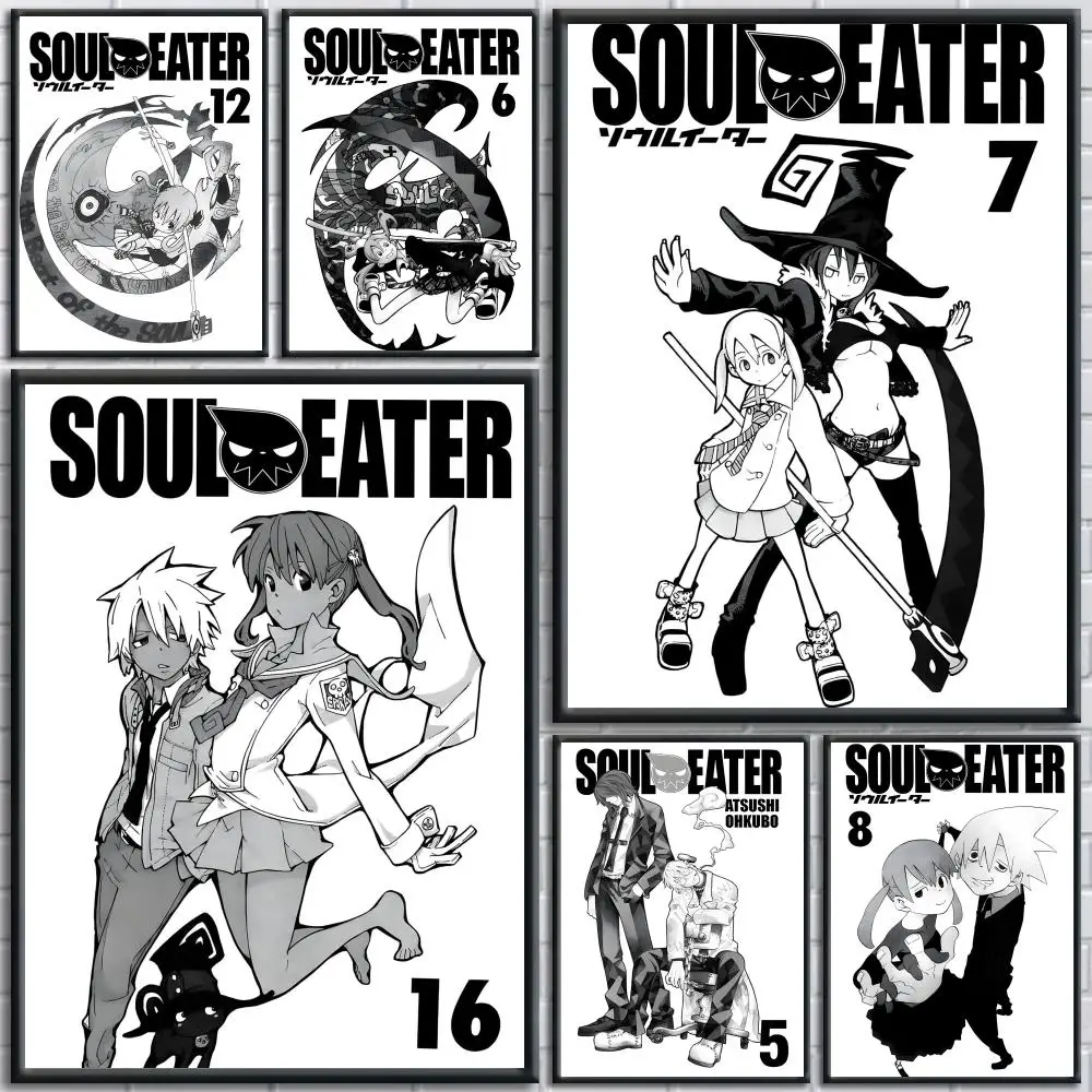 Soul E-Eater Anime Poster Stickers Mural Painting Self-Adhes