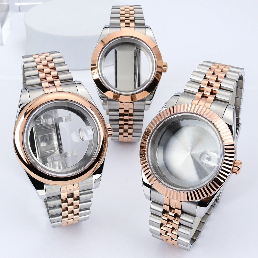 36mm/39mm Watch Case DJ SK Accessories Stainless Steel Strap Sapphire For Datejust NH35 NH36 NH34 Miyota8215 DG 2813 Movt Oyster