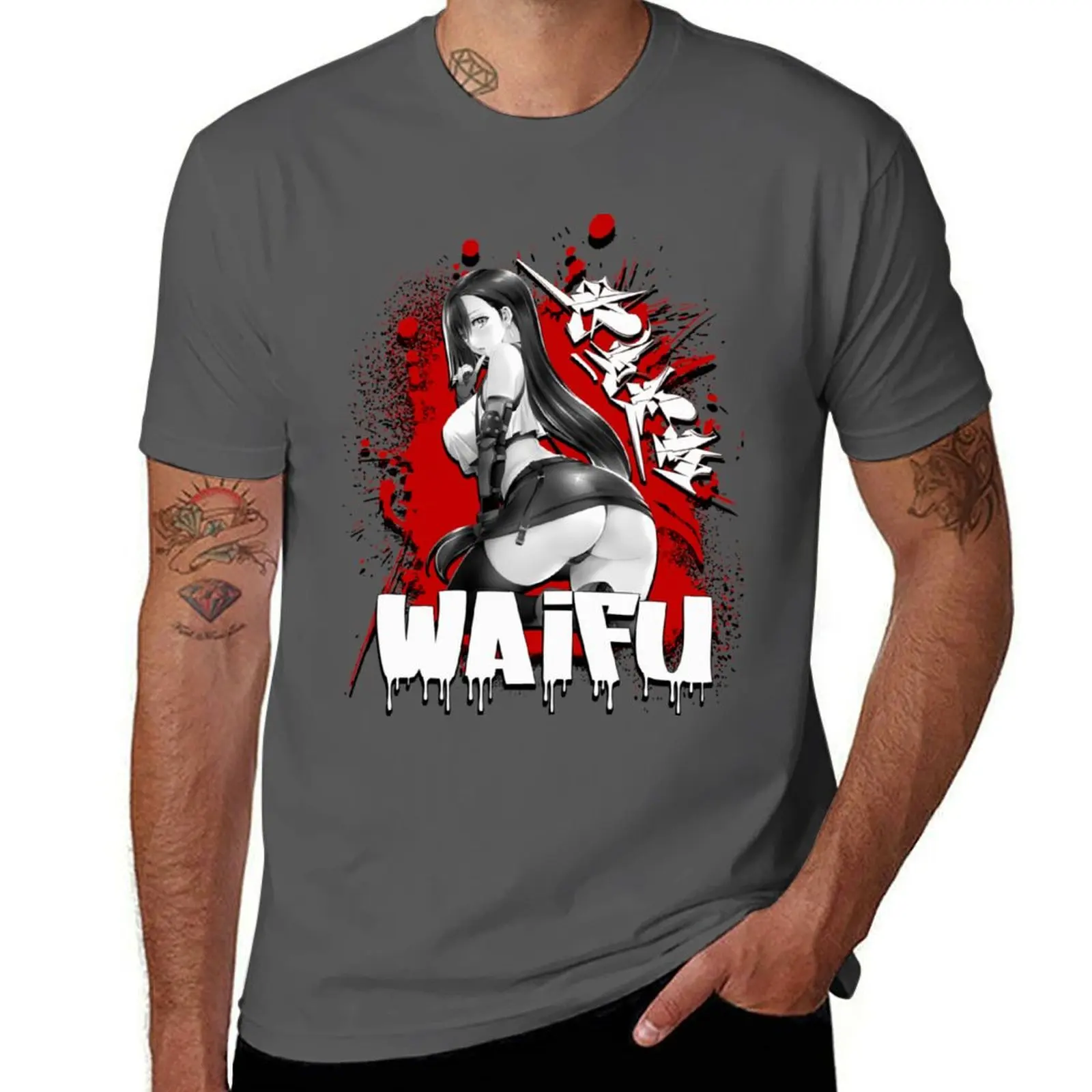 

Tifa Lockhart Graffiti - FF7 Remake T-Shirt Plus Size Street Style Tee
