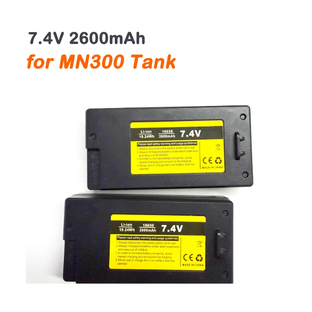 Upgrade High Capacity Battery 7.4V 2600mAh for MN300 Tank300 Toy RC Car Battery Part Accessory