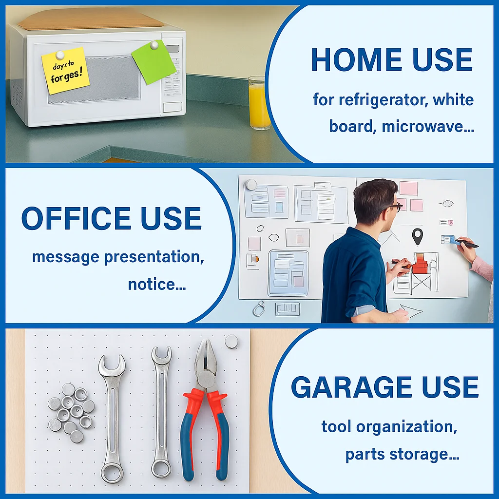 مغناطيس صغير، مغناطيس ثلاجة 10 × 2 20 × 2 مم، مغناطيس دائري للثلاجة، سبورة بيضاء، لوحة في المنزل، المطبخ، المكتب