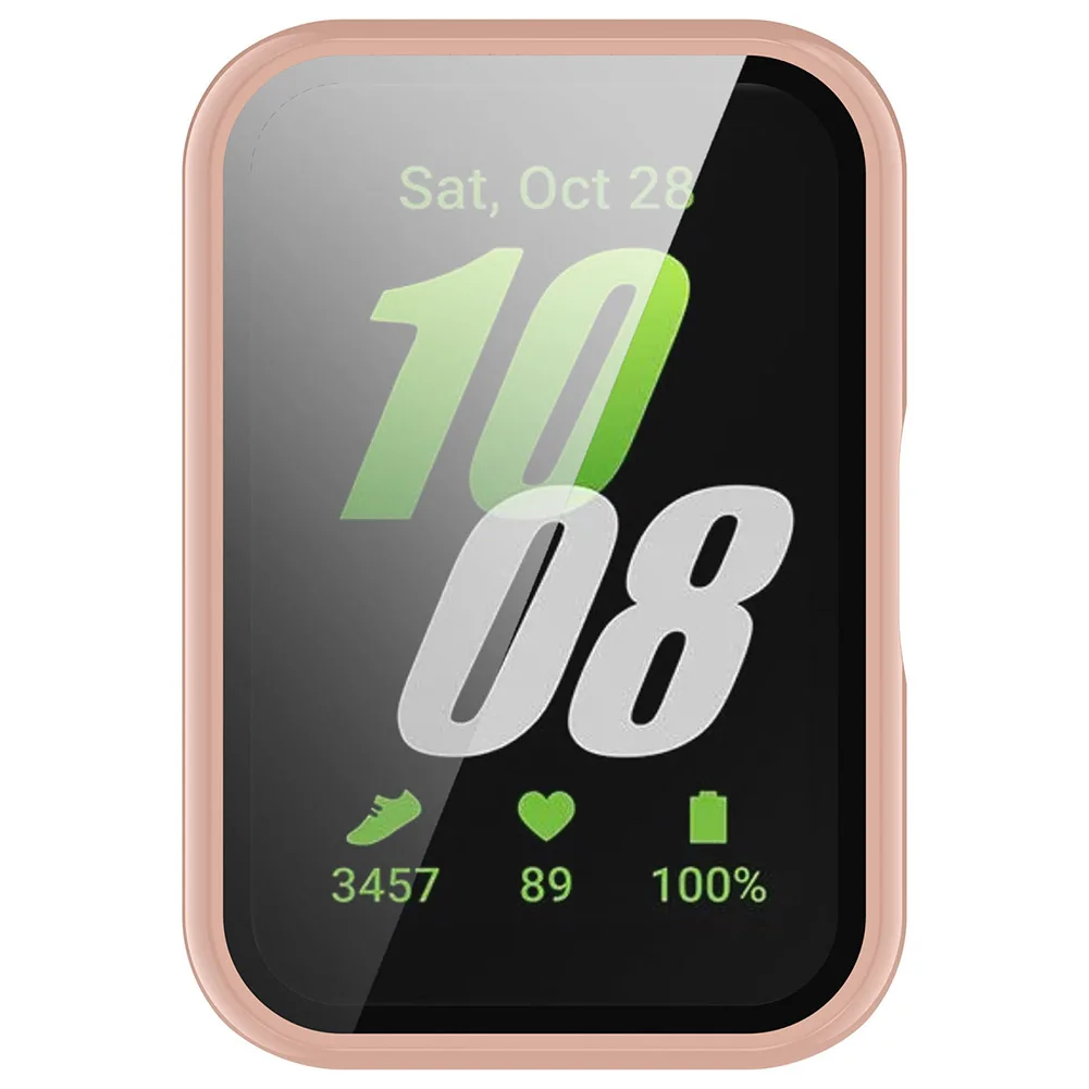 Pc uhr gehäuse uhr stoßstange schutz mit gehärtetem glas staub dicht anti-scratch für samsung galaxy fit 3 SM-R390