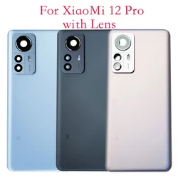 Battery Cover Door Back Housing For Xiaomi Mi 12 Pro Glass Lid Rear Mi12 Pro 2201122C 2201122G With Camera Frame Lens