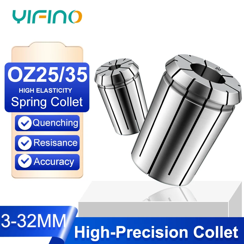 YIFINO Spring Collet OZ25/OZ32 Collet Chuck 3-32mm CNC Router Spring Chuck For CNC Engraving Machine & Milling Lathe Tool Holder