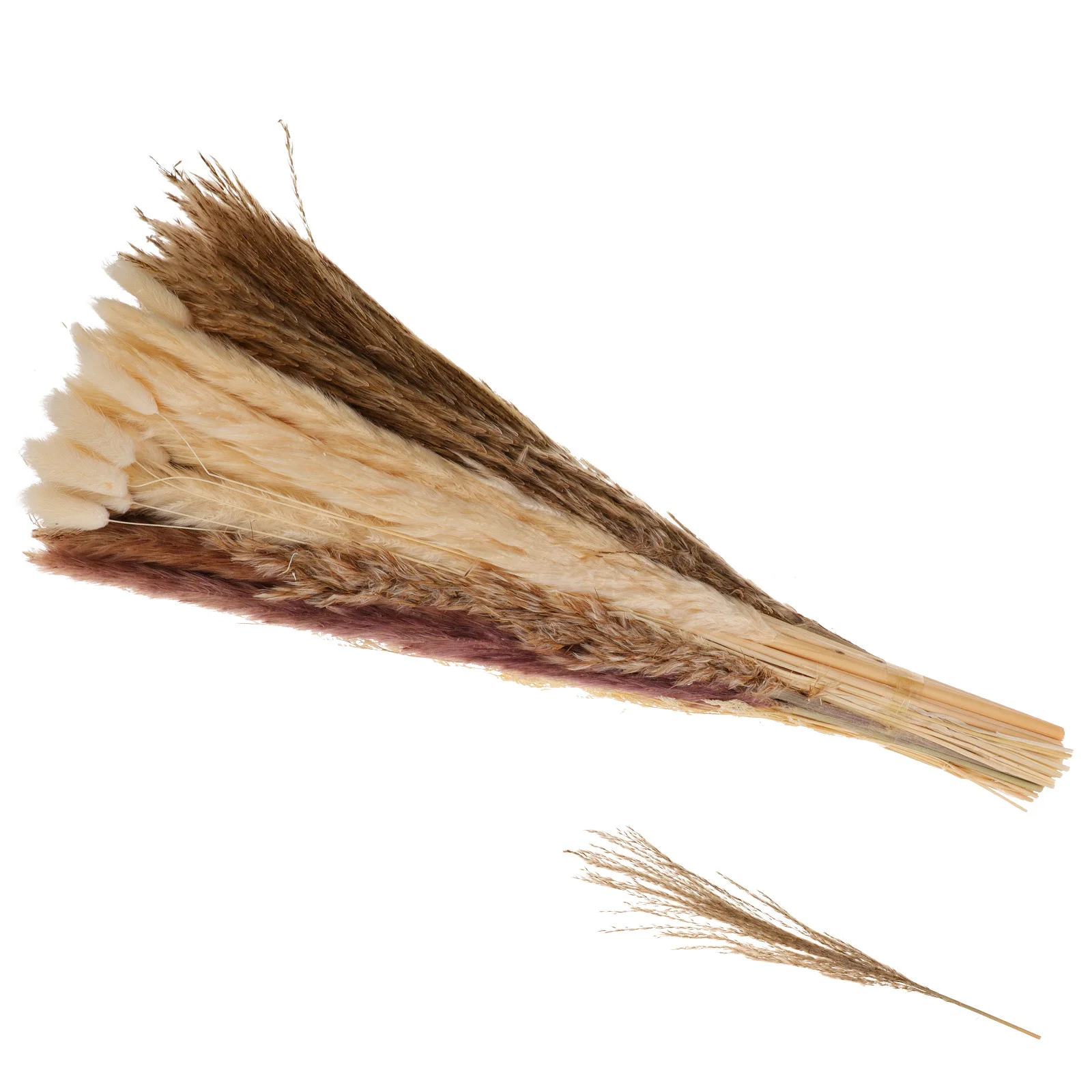 

1Set Pampas Grass Artificial Reed Bouquet Dried Plants Natural Colors Decoration for Home Living Room Office Table Setting