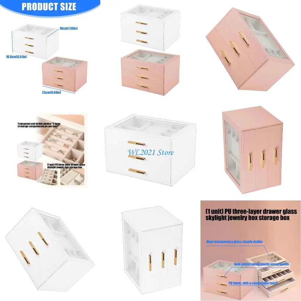 

G5GC Protective Jewelry Organizers For Valuables Glass Top Soft Padding