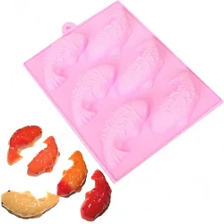 Fish Silicone Mold Random Color Mould Fun Carp Mould for Soap, Ice Cube Tray, Jello Shot, Chocolate, Polymer Clay, Plaster