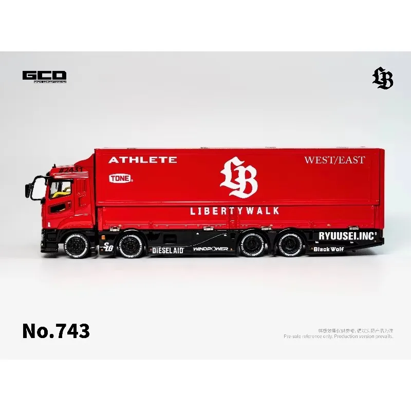 GCD&LB Liberty Walk 1/64Super Silhouette Truck Red/Black Alloy