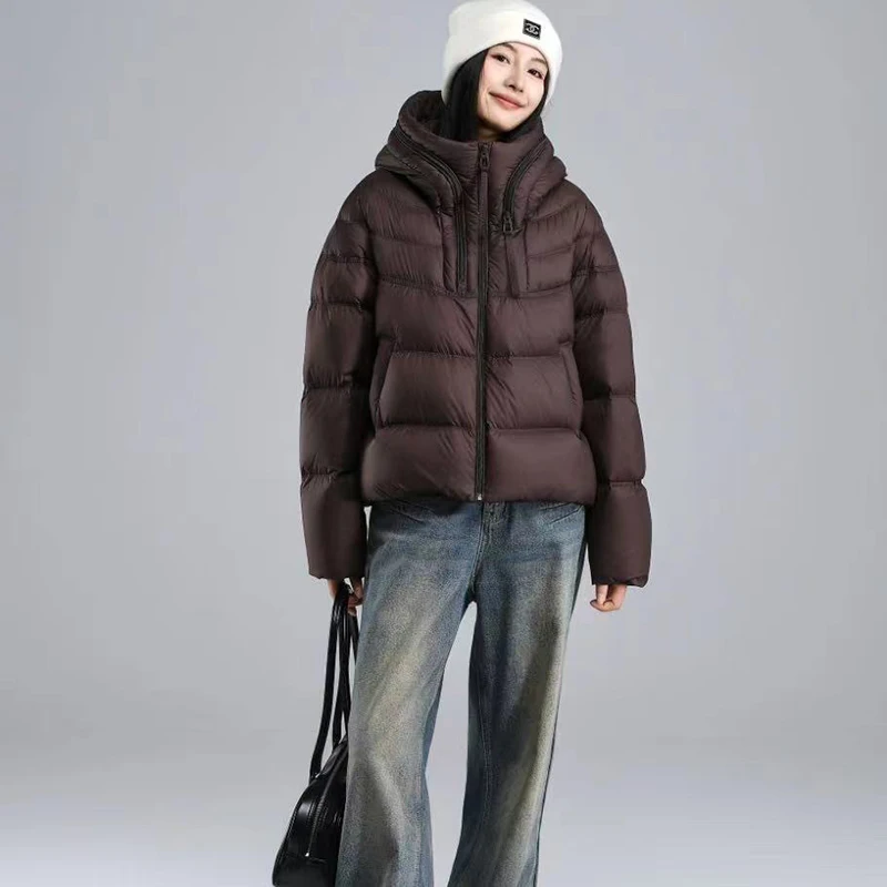 Women Hooded Warm Women's Down Jacket 2025 Winter New Women High Quality White Goose Down Women Down Jacket Fashion Parker H755