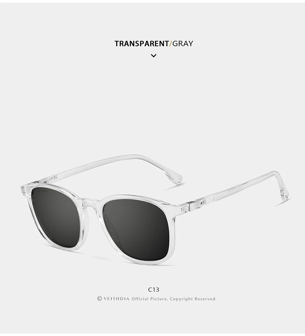 VEITHDIA Marke männer Sonnenbrille Retro TR90 Brillen Polarisierte Linse Vintage Brillen Männlich Fahren Sonnenbrille Für Frauen V7520 – Detail 26