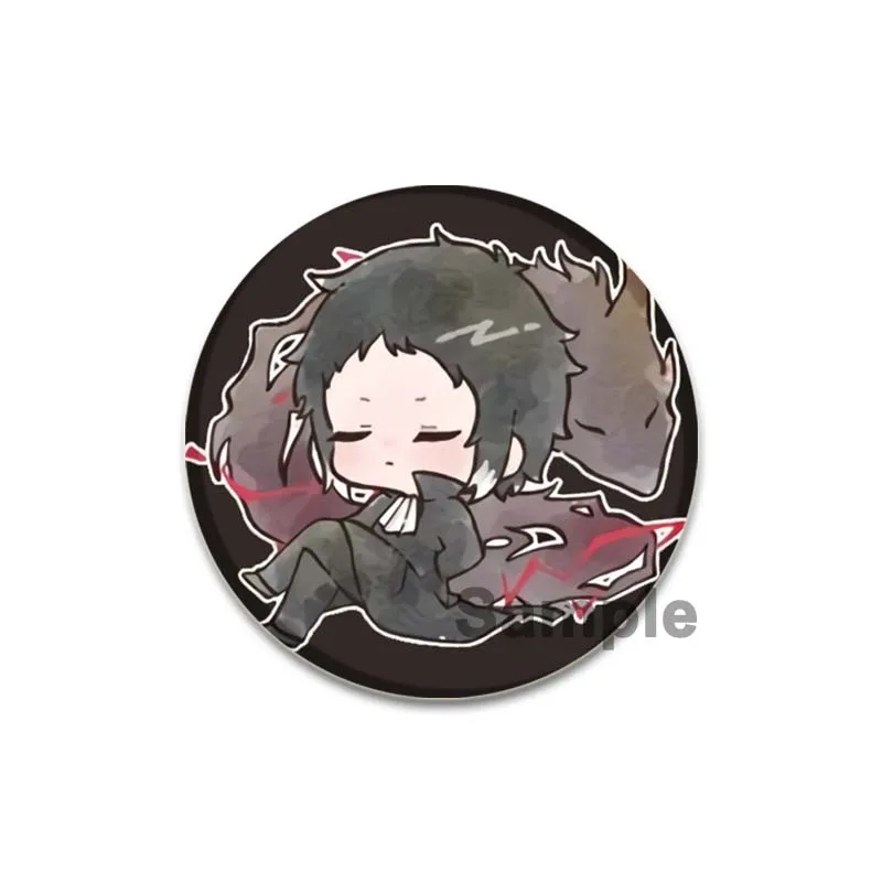 Ryunosuke Akutagawa Nakahara Chuuya Edogawa Rampo Cartoon Cosplay Brooches Handmade Enamel Pins for Clothes Hat Jewelry Backpack