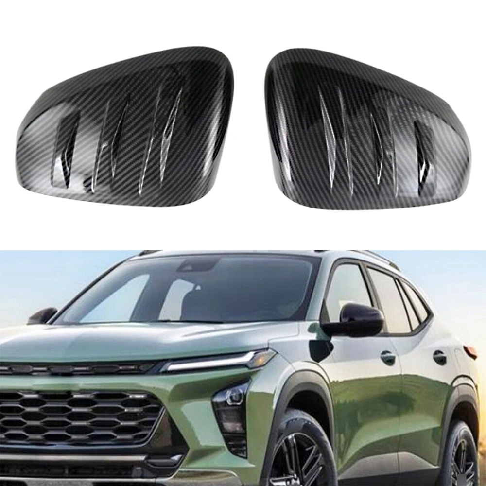 

Carbon Fiber Style Car Rearview Mirror Cover Trim For Chevrolet Trax 2023+ Car Accessories