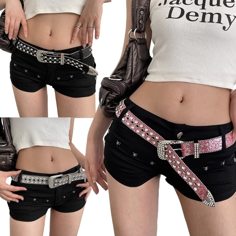 

Girls Glittering Waist Belt for Banquet Y2K Idol Costume Jewelry Waist Theatrical Costume Flickering Belts for Drop Shipping