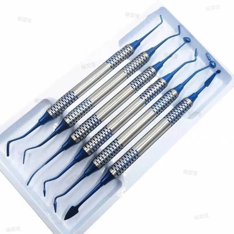Kit de Ferramentas para Restauração Estética Dental, 6 Peças, Espátula Profissional para Resina Composta