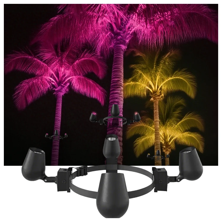 

New DMX Adjustable LED Palm Ring Light Hugging Tree Light Aluminum 40W IP66 Outdoor Waterproof Garden Landscape Tree Spotlights