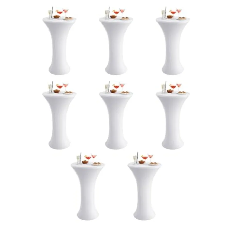 

Чехлы для высоких коктейльных столов - круглые скатерти из спандекса 24x43 дюйма для барных столов, многоразовые