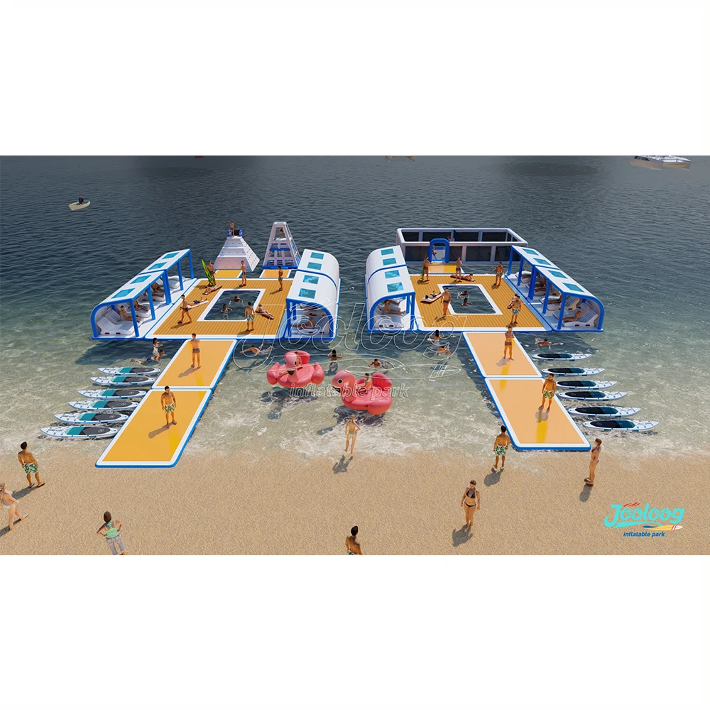 

Jooloog Water Leisure Entertainment Facility Customize Combination Inflatable Water Park