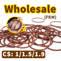 Thickness 1/1.5/1.9mm CS Brown FKM O-ring FPM fluorinerubber sealing gasket elasty rubber washer ring wholesale Free Shipping