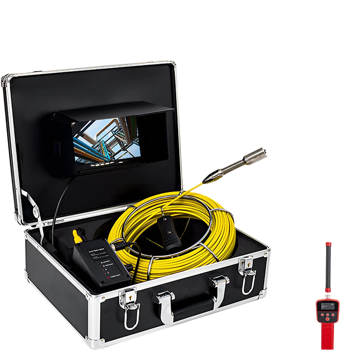 LMM9 inch high definition pipe endoscope probe video camera municipal industrial sewer pipe detection and positioning