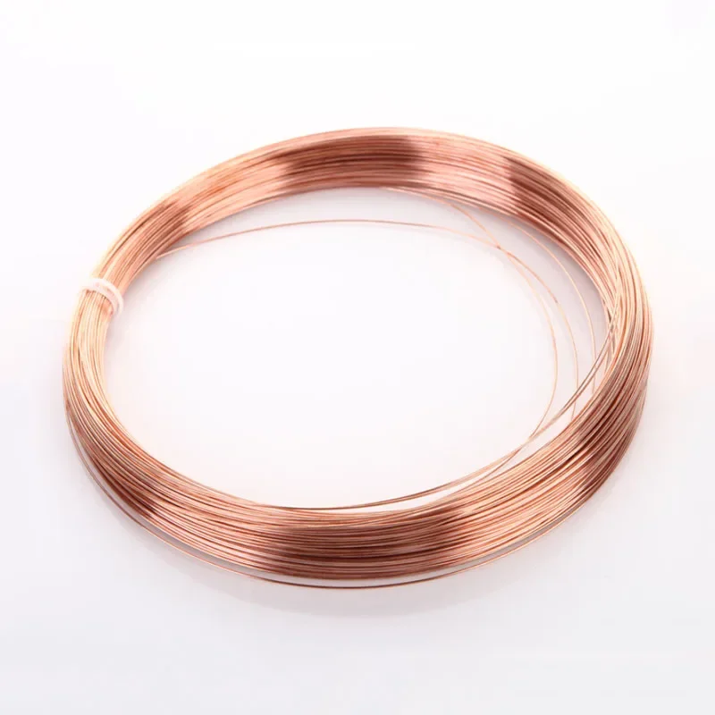 1-5M 99.9% Pure Copper Wire Bare Red T2 Copper Line Superfine Wire Diameter 0.2/0.3/0.4/0.5/0.6/0.7/0.8/1/1.2/1.4/1.5-3mm