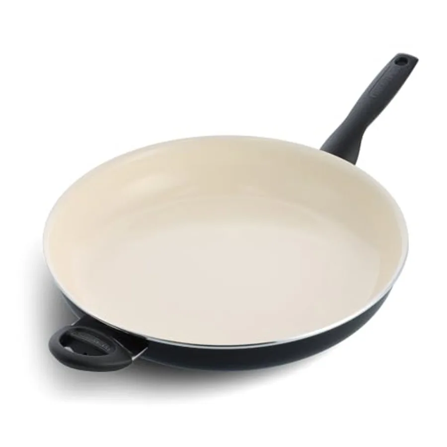 

Rio Healthy Ceramic Nonstick 13.5" Frying Pan Skillet PFAS-Free Dishwasher Safe
