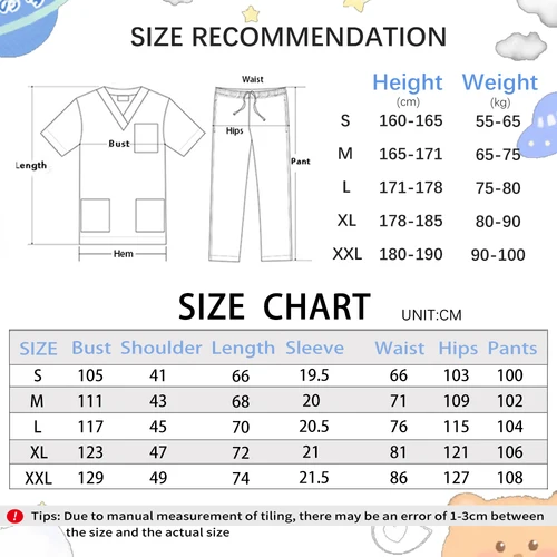 Imagen 2 del producto Uniformes quirúrgicos de moda, conjunto de ropa de trabajo médica, médico, enfermera, traje de enfermería, ropa de trabajo de Spa de belleza, pantalones superiores