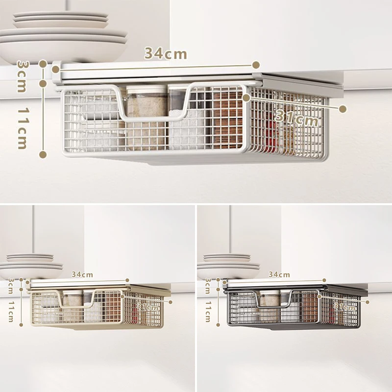 

Hanging Pullout Drawer Basket Clothing Cabinet Basket Organizing Storage Bin Storage Basket For Bathroom Household Living Room