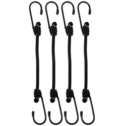 4 Pcs Elastic Bungee Cords Cargo Fixing Straps Tension Belts Bike Luggage Ropes Durable Rubber Hooks Securing Bands Motorcycle