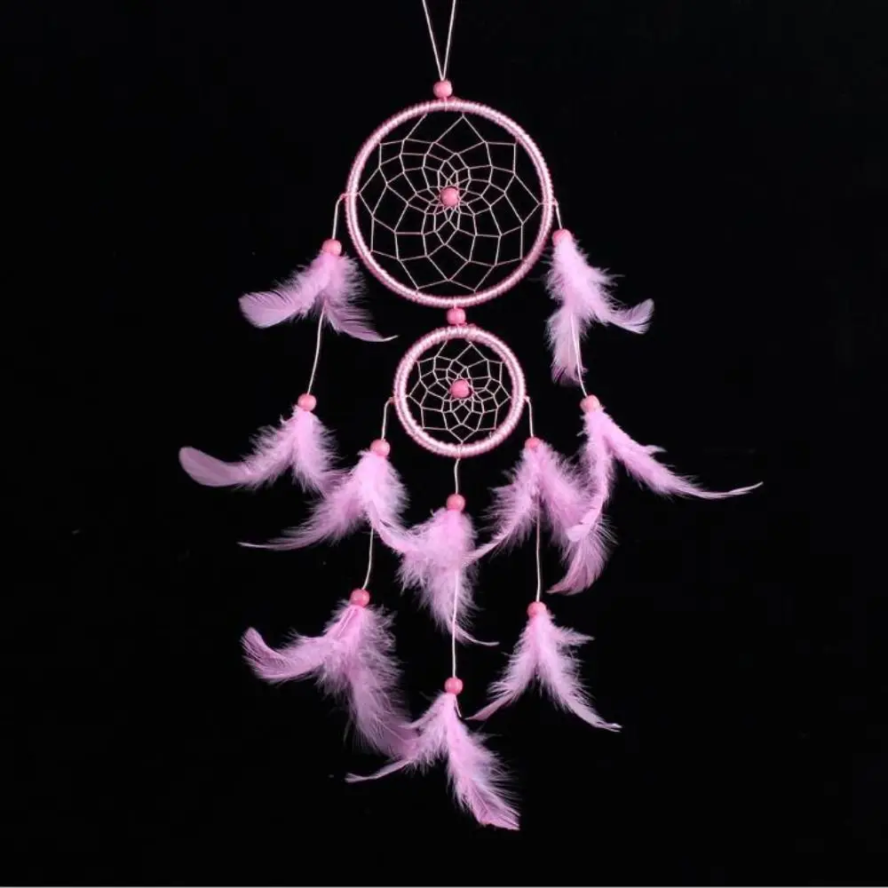Dream Angle Dreamcatcher Handmade Tapestry Catching Up Feathers Wall Hanging Feather Weaving Dream Catcher Wind Chimes