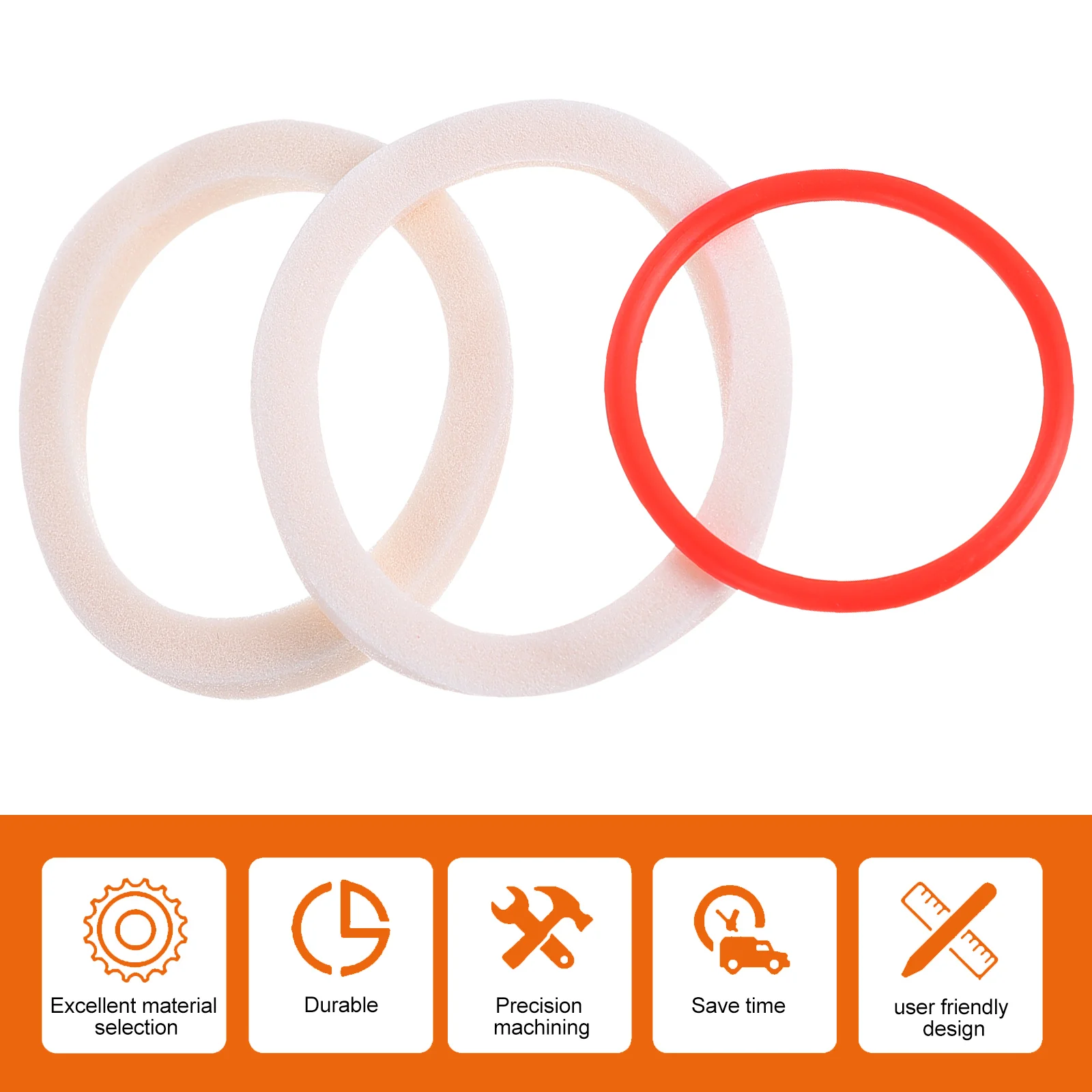 

8 Oil Seal Sponge Rings 4 Red Circles Front Fork Absorbing Sponges Bike Maintenance Accessories Bicycle Fork Protection