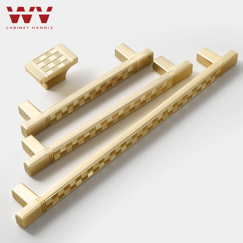 WV Chinese Style Zinc Alloy Black Gold Door Handles Kitchen Cabinet Handles Solid Drawer Knobs Fashion Furniture Hardware
