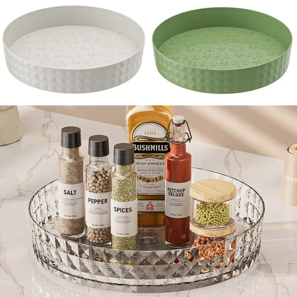 

Вращающаяся на 360° полка для хранения приправ, прочный косметический органайзер большой емкости, лоток, экономия места, многофункциональный