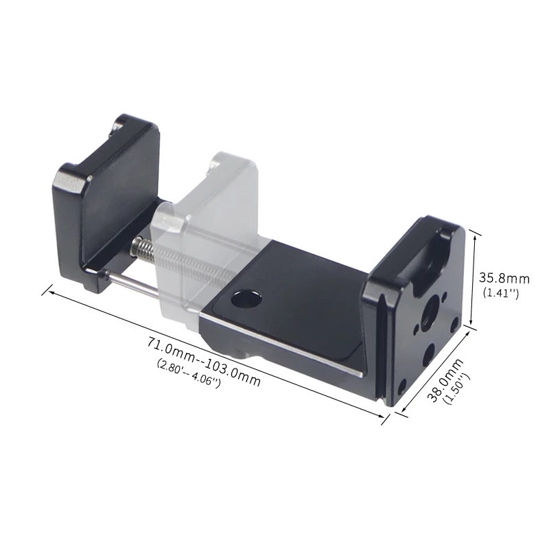 Universal Mobile Power Bank Halter SSD Halterung Clamp 53-83mm Quick Mount Kalten Schuh für DJI Mic SLR Kamera telefon Stativ Vlog Clip – Detail 12