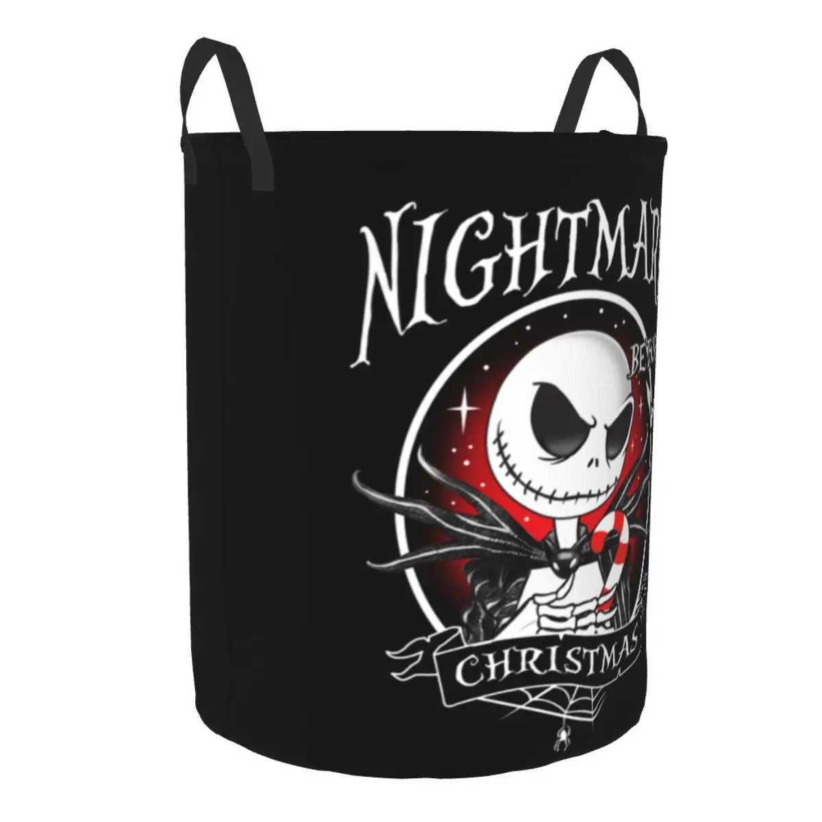 Personalizza l\'incubo prima di natale Jack Skellington cesto della biancheria cesto dei vestiti di Halloween per il sacchetto di immagazzinaggio dei