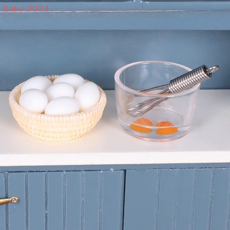 1 Set Hars Nep Eiermand Poppenhuis Kleine Ornamenten Leuke Miniatuur Keuken Voedsel Decoratie DIY