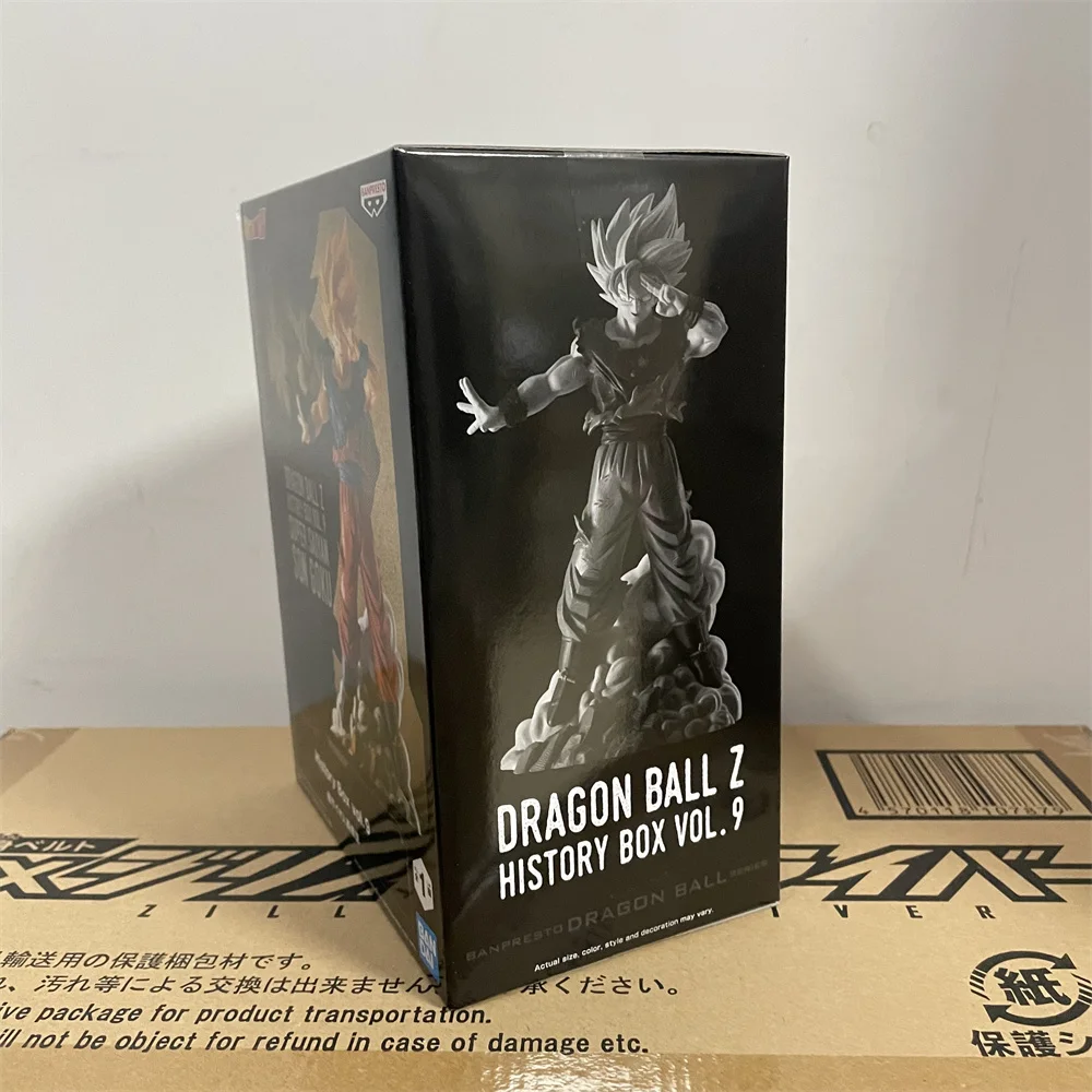 In Stock Original Bandai Anime Figure Dragon Ball Z History Box 9 Action Figurine PVC Super Saiyan Toys Model Collector 12CM