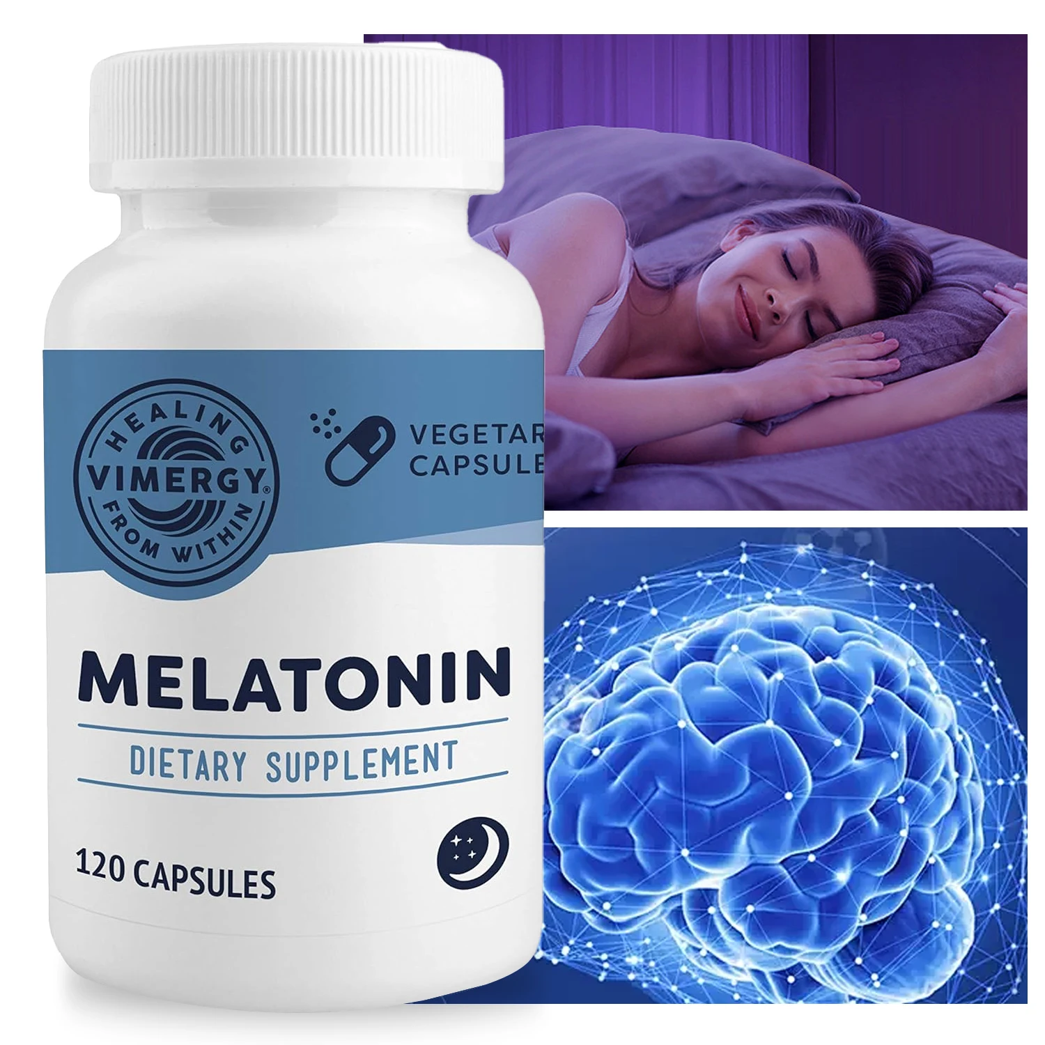 

Melatonin Supplement 5mg - Natural Sleep Aids To Help You Fall Asleep Faster and Stay Asleep Longer, Improving Sleep Quality