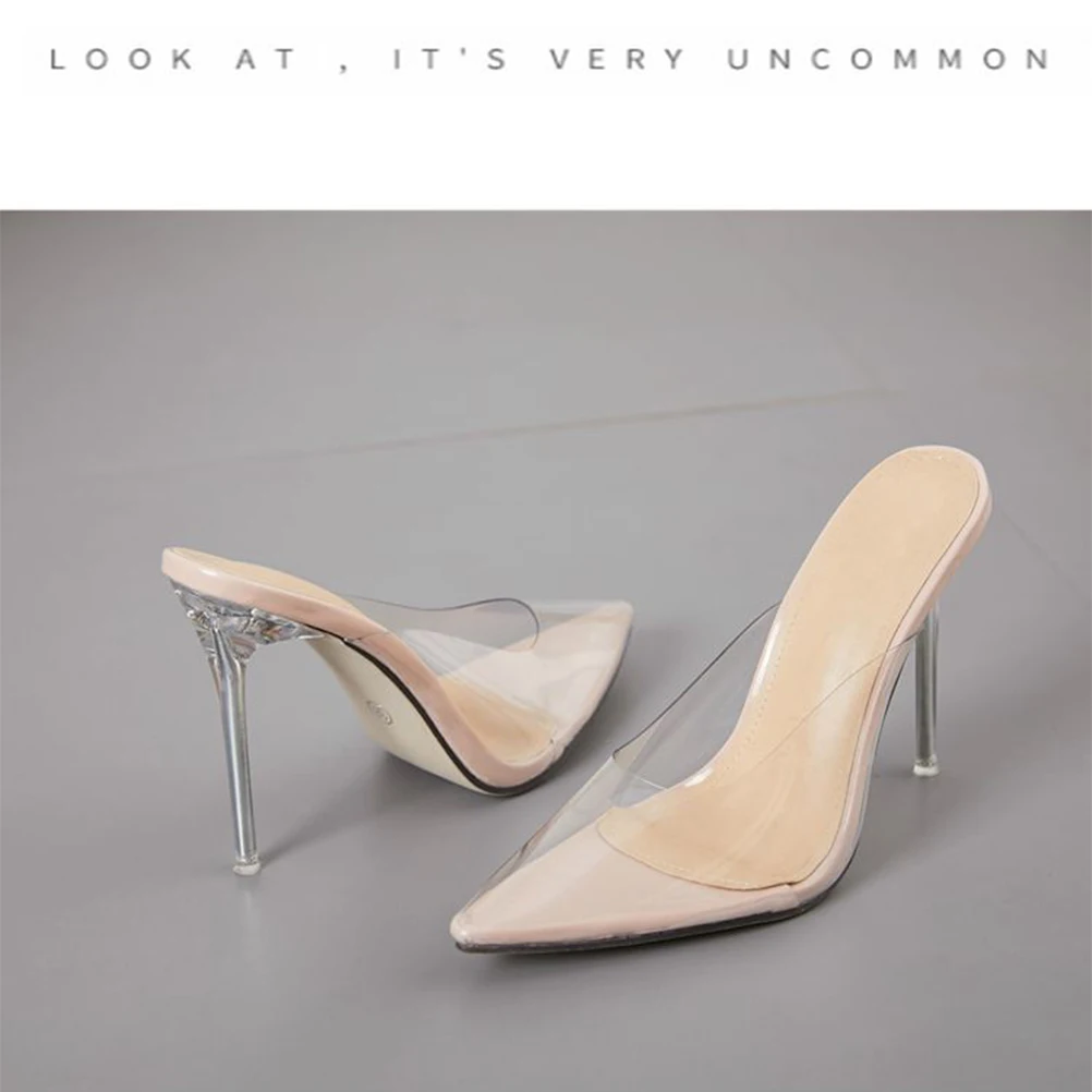 

Женские тапочки на высоком каблуке S, прозрачные элегантные модные вечерние блузки, жилет, удобные стильные женские тапочки