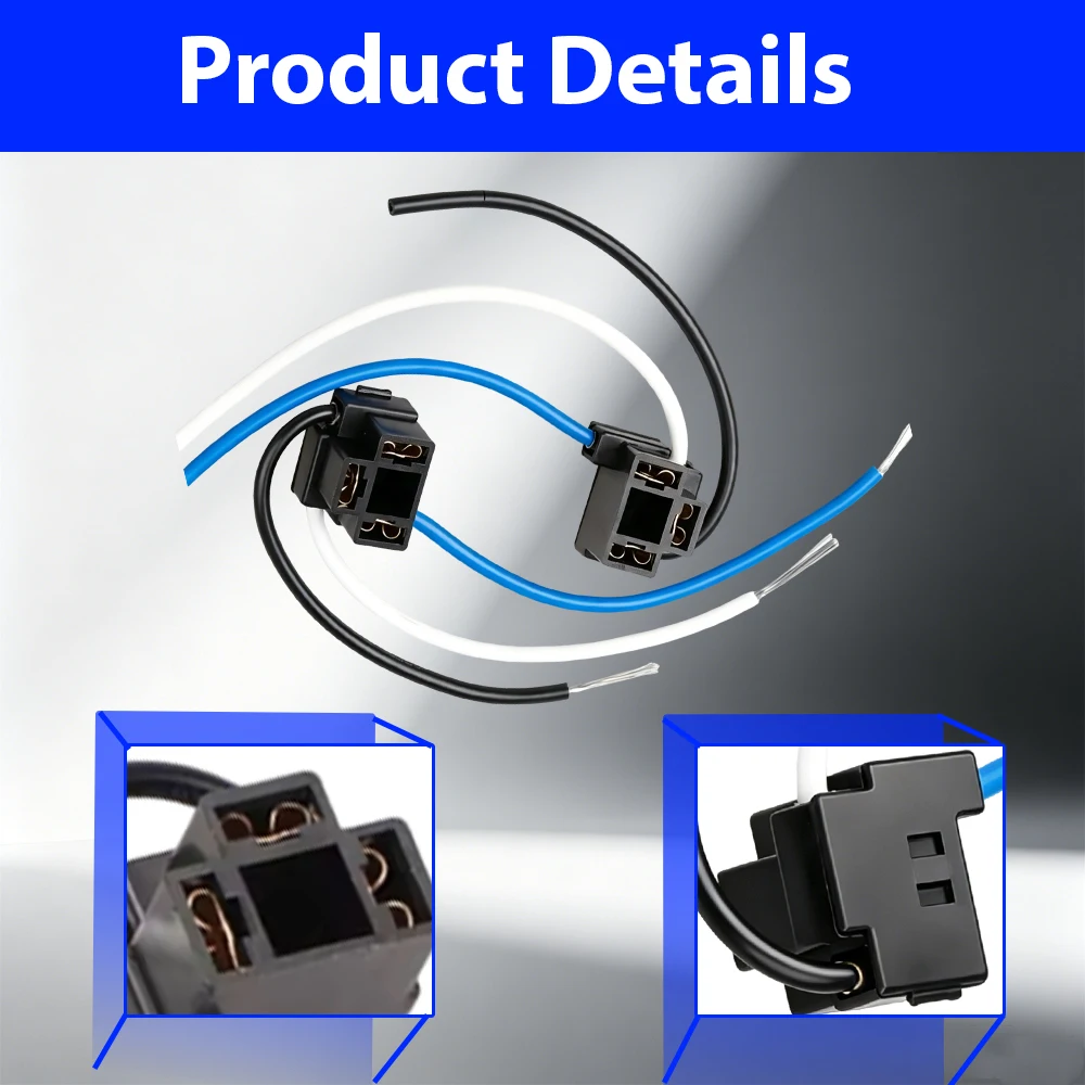 2Pc H4 HB472 472 Headlight Socket Adapter Headlight Conversion Harness Wire Fog Lamp Bulb Socket Plug Car Cable Goods