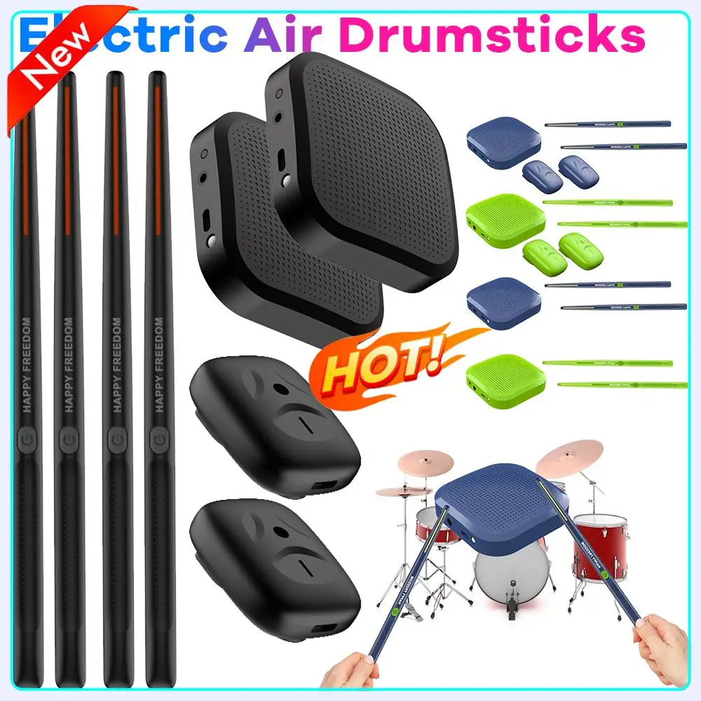 

Электронный виртуальный воздушный барабан, барабанные палочки, педали, портативная барабанная установка виртуальной реальности, умная электронная барабанная установка, подарок для взрослых и детей