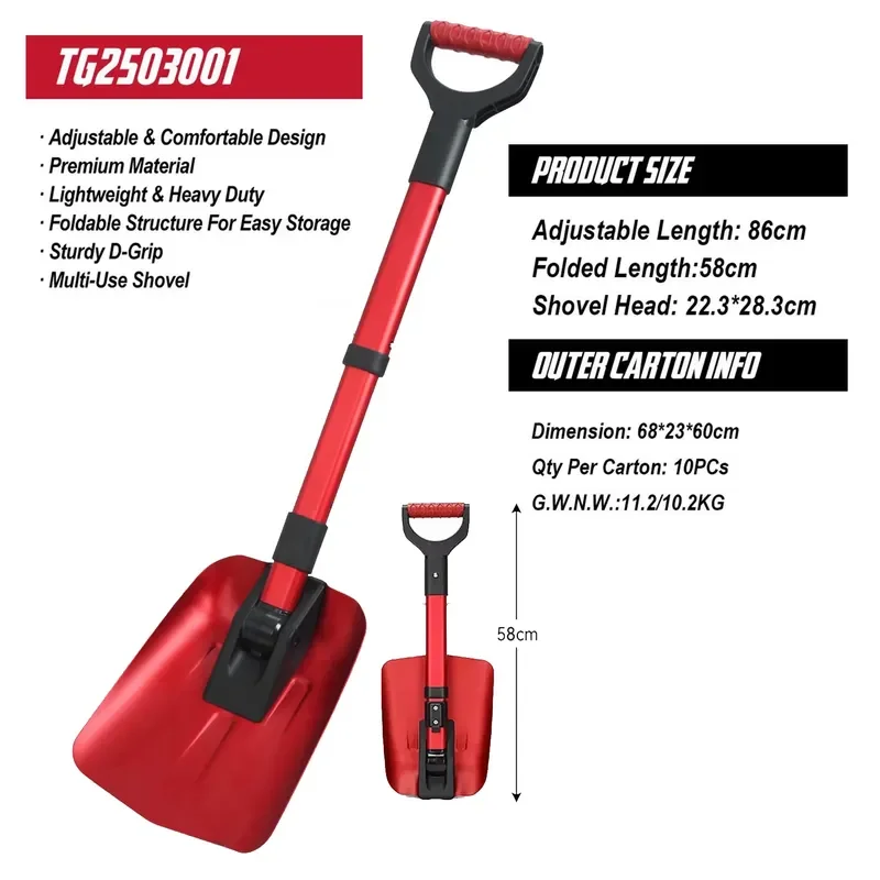 for Winslow & Ross Aluminum Snow Shovel Lightweight D-Grip Handle for Driveway Pavement Clearing