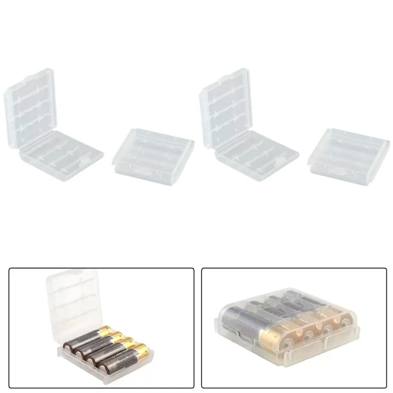 10pcs Battery Plastic Protecting Case Cover Holder AA/AAA Battery Storage Box Container Organizer For 4xAA 5xAAA Batteries Parts