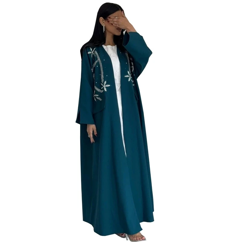 Ramadan Islamic Modest New Arab Middle Eastern Embroidered Cardigan Women's Wear Muslim Luxury Fashion Ethnic Abaya