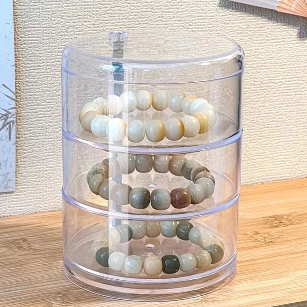 

Multi Layer Transparent Storage Box Bracelet Necklace Dust Proof Jewelry Display Shelf Organizer Earrings Rings