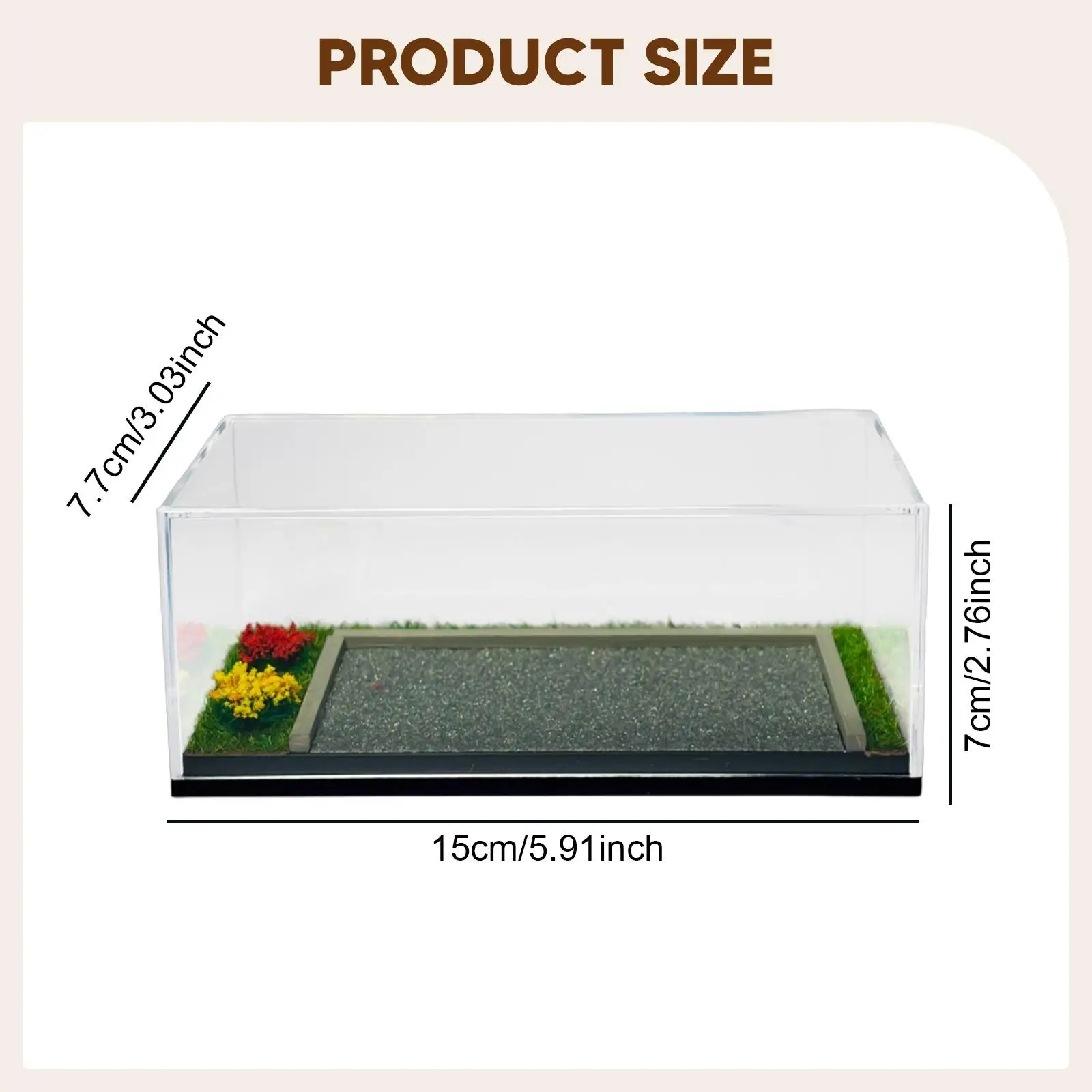 

1/64 Model Car Display Case Parking Lot Scene Acrylic Plastic Showcase for Miniature Cars Collection and Hobby Display