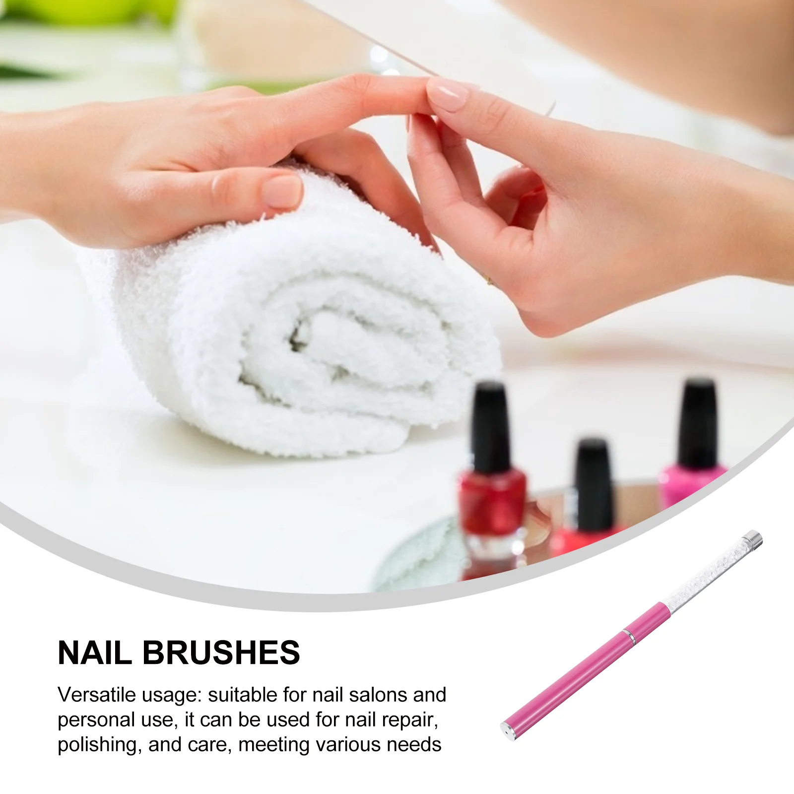 Penna al quarzo per la rimozione della pelle morta Riparazione della superficie delle unghie Lucidatura Strumento per manicure portatile Uso del salone di casa Accessorio per la cura delle unghie