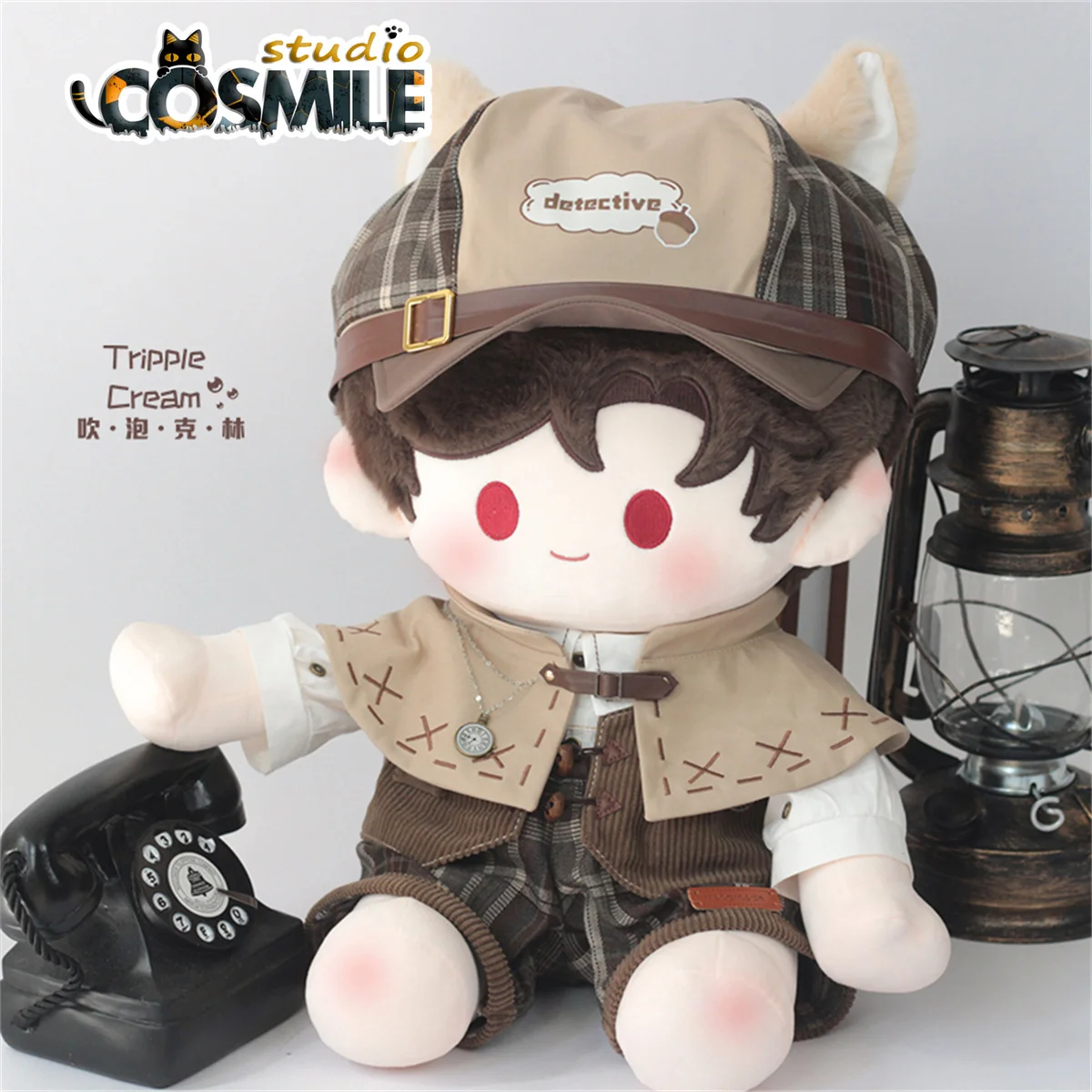 

No attributes Squirrel Detective Cape Steampunk Gentleman Costume Stuffed 40cm Plush Doll Doll's Clothes Clothing Yemufs KL