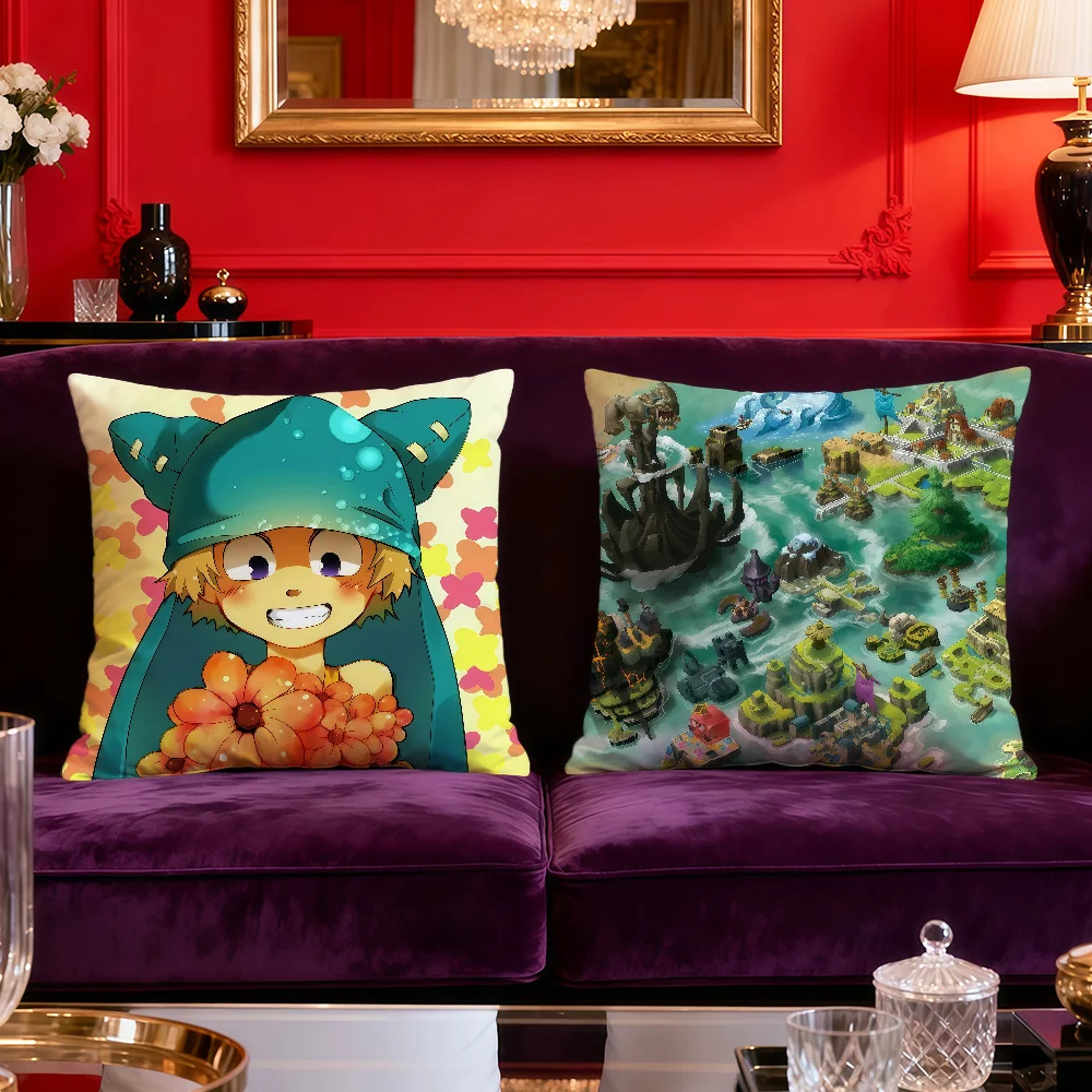 Game Cute Funny Art Cool W-wakfu Soft Pillow Cover For Sofa Home Living Room Decor Protective Covers Hogar Pillowcase