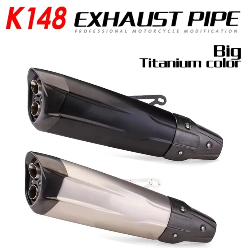 

Motorcycle exhaust pipe modification For Z900 For NINJA400 R1 250SR Carbon fiber tail section straight up modification K148/174