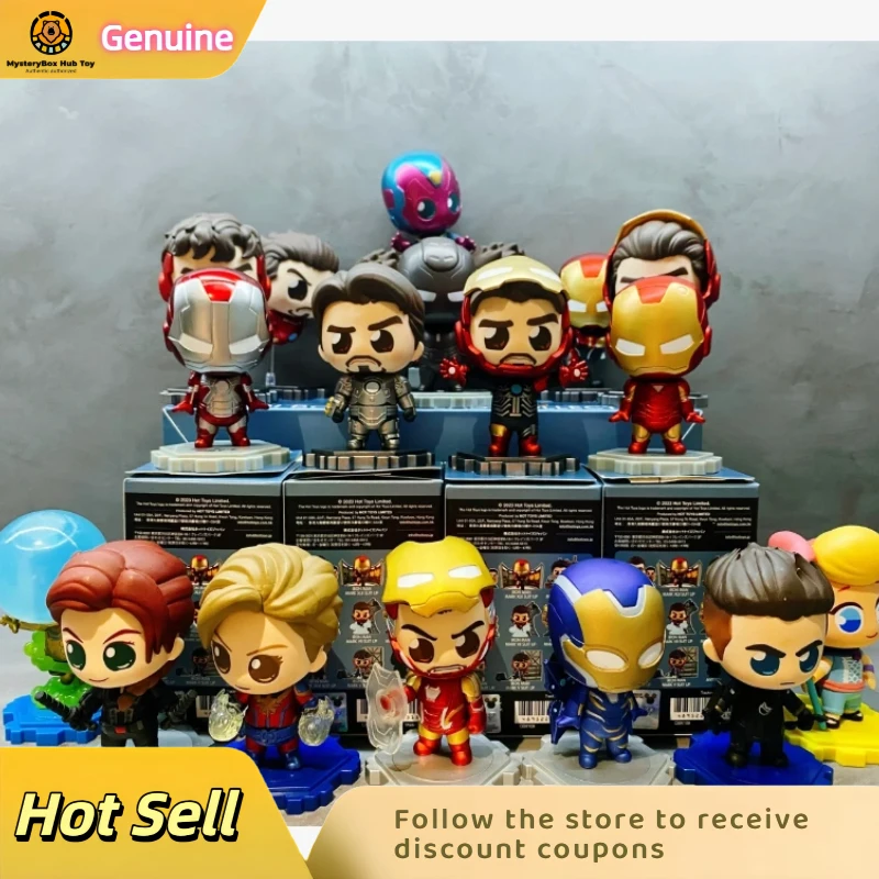 

Genuine Hot Toys Tony Stark Armor Series Blind Box Action Figures Mini Model Collectible Doll Toys Set Desktop Ornaments Gifts